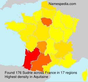 Surname Sudrie in France Surname Sudrie in France