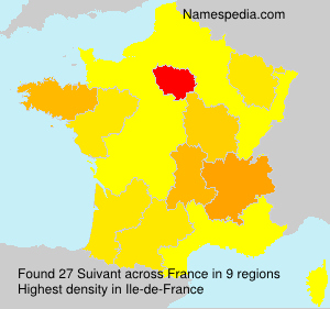 Surname Suivant in France Surname Suivant in France