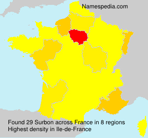 Surname Surbon in France Surname Surbon in France