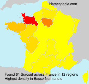 Surname Surcouf in France Surname Surcouf in France