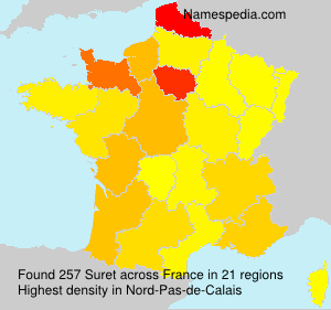 Surname Suret in France Surname Suret in France