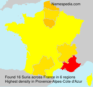 Surname Suria in France