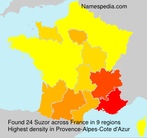 Surname Suzor in France Surname Suzor in France
