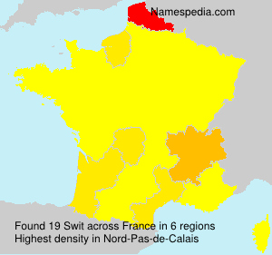 Surname Swit in France Surname Swit in France