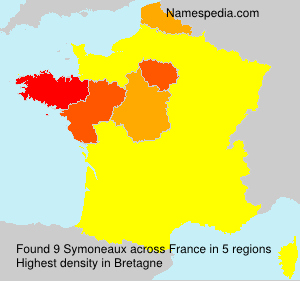 Surname Symoneaux in France Surname Symoneaux in France