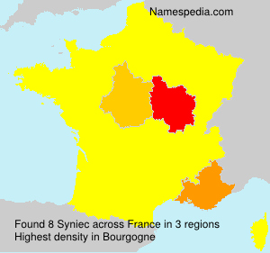 Surname Syniec in France Surname Syniec in France