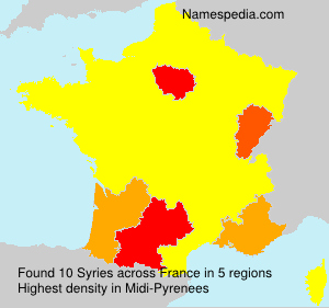 Surname Syries in France Surname Syries in France