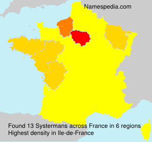 Surname Systermans in France Surname Systermans in France