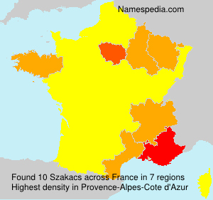 Surname Szakacs in France Surname Szakacs in France