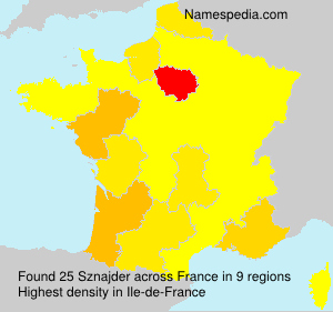 Surname Sznajder in France Surname Sznajder in France
