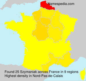 Surname Szymaniak in France Surname Szymaniak in France
