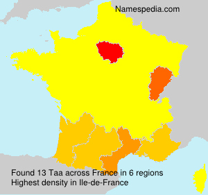 Surname Taa in France