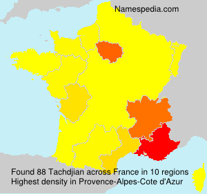 Surname Tachdjian in France Surname Tachdjian in France