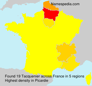 Surname Tacquenier in France Surname Tacquenier in France