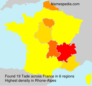 Surname Tade in France Surname Tade in France