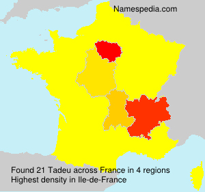 Surname Tadeu in France Surname Tadeu in France
