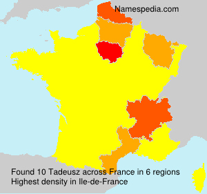 Surname Tadeusz in France Surname Tadeusz in France