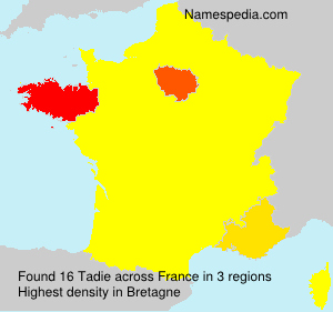 Surname Tadie in France Surname Tadie in France