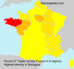 Surname Tadier in France Surname Tadier in France