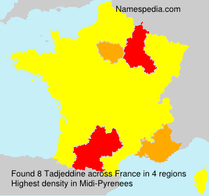 Surname Tadjeddine in France Surname Tadjeddine in France