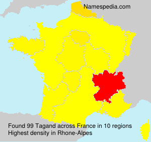 Surname Tagand in France Surname Tagand in France