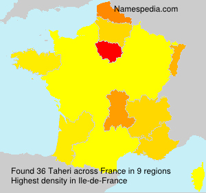 Surname Taheri in France Surname Taheri in France