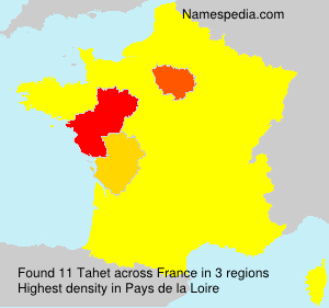 Surname Tahet in France Surname Tahet in France