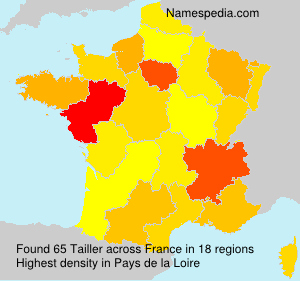 Surname Tailler in France Surname Tailler in France