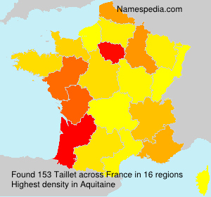 Surname Taillet in France Surname Taillet in France
