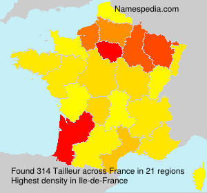 Surname Tailleur in France Surname Tailleur in France