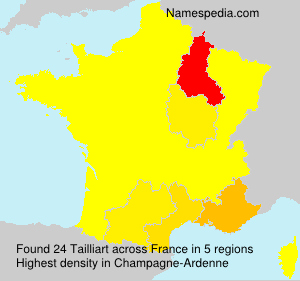 Surname Tailliart in France Surname Tailliart in France