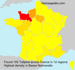 Surname Tailpied in France Surname Tailpied in France