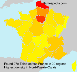 Surname Taine in France Surname Taine in France