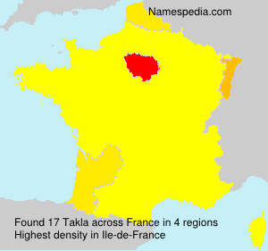 Surname Takla in France Surname Takla in France