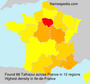 Surname Talhaoui in France Surname Talhaoui in France