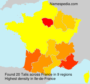 Surname Talis in France Surname Talis in France