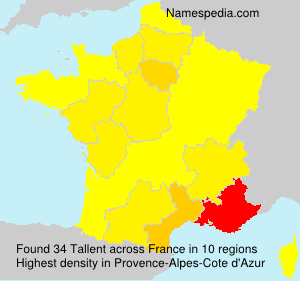 Surname Tallent in France Surname Tallent in France