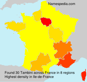 Surname Tambini in France Surname Tambini in France
