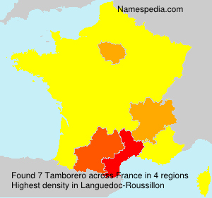 Surname Tamborero in France Surname Tamborero in France