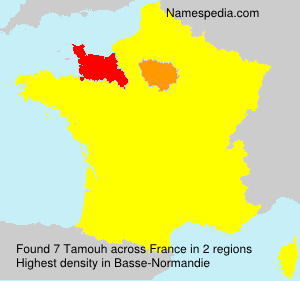 Surname Tamouh in France Surname Tamouh in France