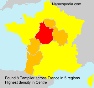 Surname Tamplier in France Surname Tamplier in France