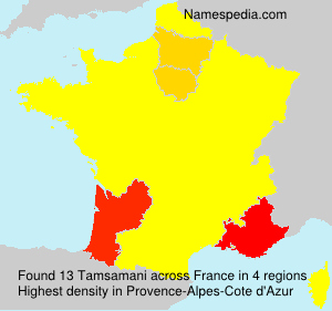 Surname Tamsamani in France Surname Tamsamani in France