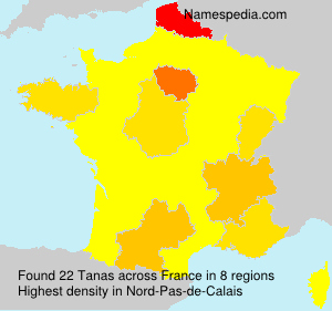 Surname Tanas in France Surname Tanas in France