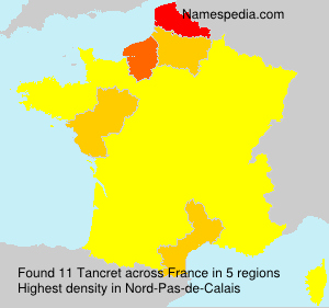 Surname Tancret in France Surname Tancret in France