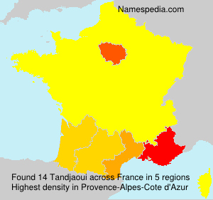 Surname Tandjaoui in France Surname Tandjaoui in France