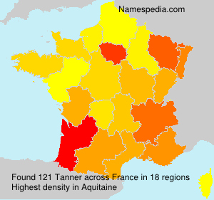Surname Tanner in France Surname Tanner in France