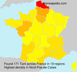 Surname Tant in France Surname Tant in France