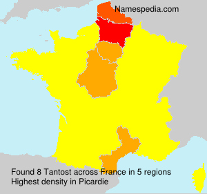 Surname Tantost in France Surname Tantost in France