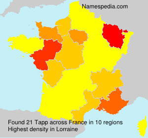 Surname Tapp in France Surname Tapp in France