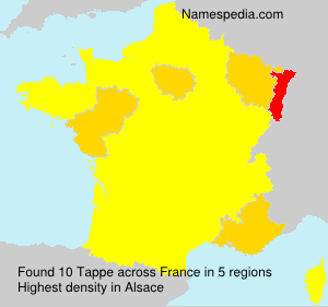 Surname Tappe in France Surname Tappe in France